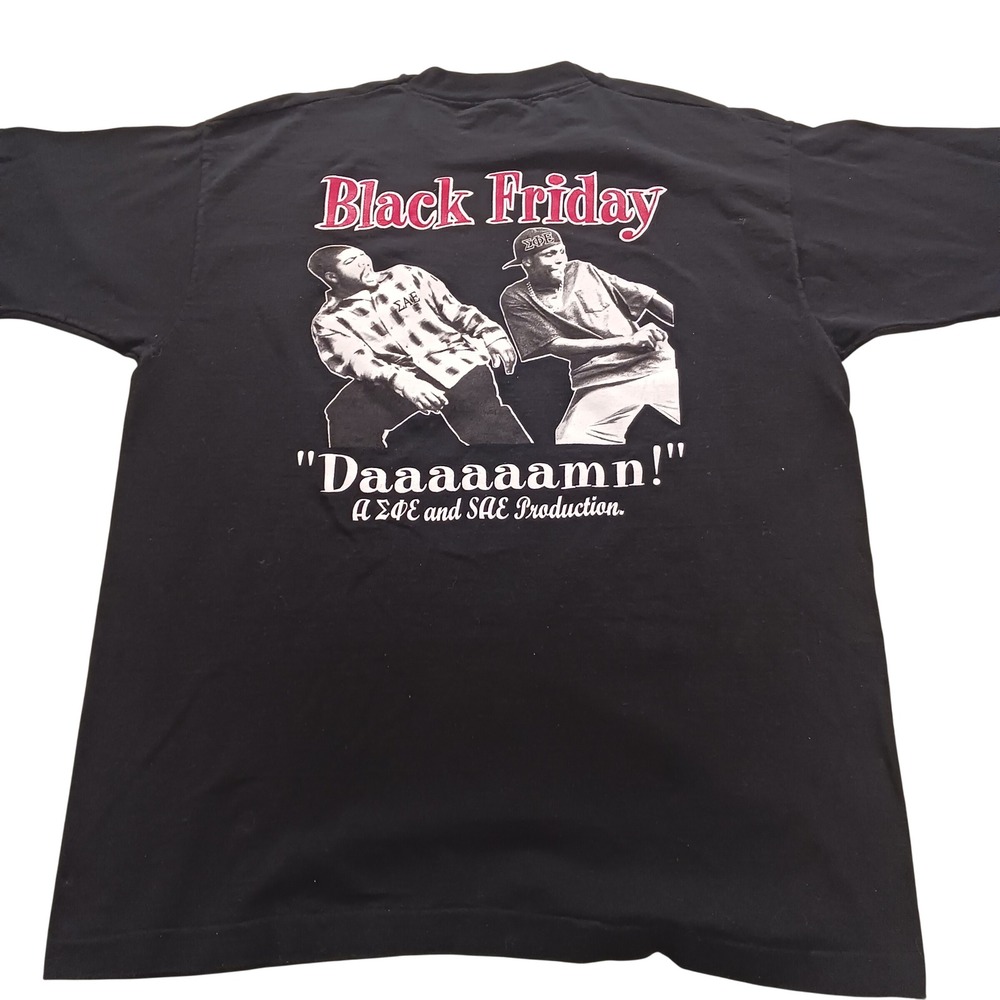 Fruit of the Loom T-Shirt Friday Movie Parody XL Mens Single Stitch Vintage 90s